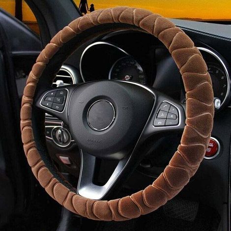 LaBlanc – Lenkradbezug aus Kunstfell, warmer Winterlenkradbezug, passend für die meisten Autos, Größe 38 cm, Innenausstattung (1/5)