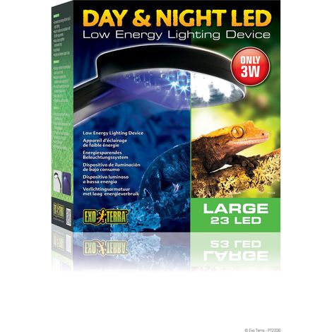 Exo Terra - Lampada LED da giorno e notte, grande, 22 LED bianco/2 blu, misura L (1/3)