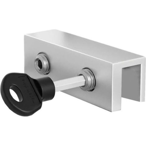 Verrou Fenêtre Coulissante - Réglable Vertical Horizontal - Pour Rails 10 mm - Argent (1/3)