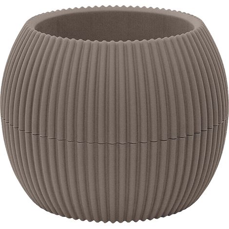 Vasetti Piante Grasse Con Sottobicchiere Integrato Design Moderno Crea La Tua Composizione Varie Misure Colori Vasi Pianta Sottovaso Piantine Vaso Fiori Marrone - Rotondo 0,70 Litri