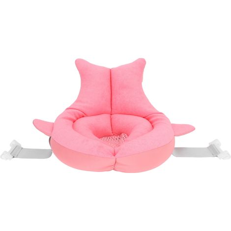 Coussin de bain bébé rose, matelas flottant doux et sûr pour nouveau-nés, support de bain respirant, antidérapant (1/5)