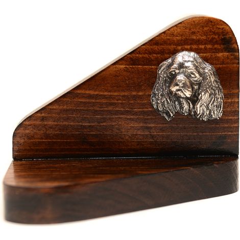 Cavalier King Charles Spaniel I - bougeoir en bois, porte-bougie chauffe-plat, hommage canin par Art-Dog (1/5)