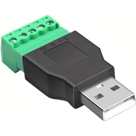 Terminale USB senza saldatura Connettore maschio Ventola Mouse Tastiera Terminale di cablaggio sorgente di ricarica (1/5)