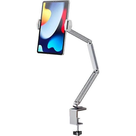 Support de bureau/lit réglable pour tablettes et téléphones portables de 4 à 12,9 pouces, bras de fixation en aluminium pour iPad/tablette - A (1/5)