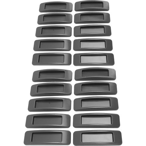 Lot de 10 poignées de porte encastrées multifonctions, sans perçage, pour fenêtre de placard en verre (1/5)