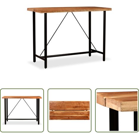 Industriestil Tisch - Bartisch Akazie Massivholz 150 x 70 x 107 cm (1/5)