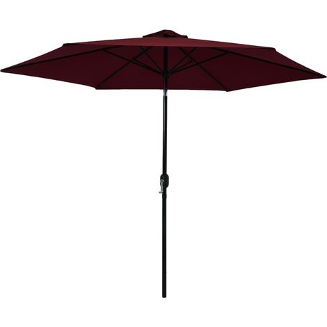 FIMEI Parasol d'extérieur avec mât métallique Bordeaux 300 cm (1/5)