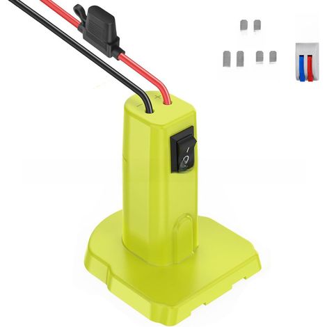 Adaptateur de sortie DIY pour outils électriques RYOBI (RYOBI) 18V, batterie nickel-électrique au lithium, avec câble (interrupteur/protection intégrés Liyoubi). (1/5)