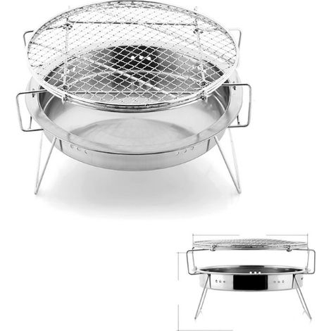 Foyers et braséros Fire Pit FirePit Poêle Pliante Camping Camping Portable Camping un barbecue Barbecue en acier inoxydable barbecue en acier inoxydable extérieure pique-nique pique-nique outil,Style  (1/4)