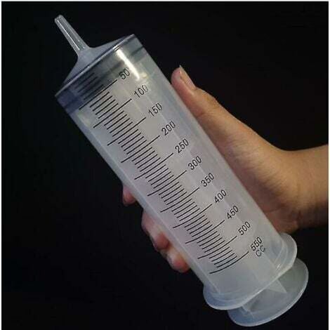 Seringue 500 Ml, pompe réutilisable de grande capacité, mesure avec Tube d'encre d'alimentation de 1m