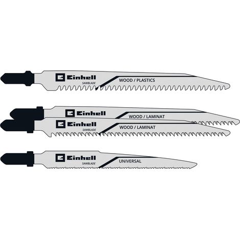 kwb by Einhell 49625427 Lot de 4 lames de scie Holz/Metall accessoire de scie sauteuse