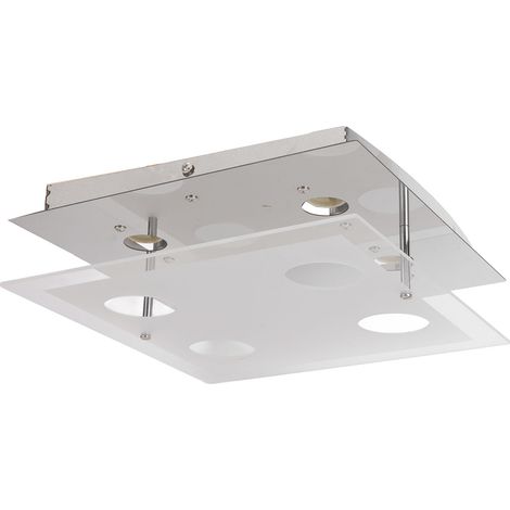 GU10 4-flammige Deckenleuchte aus Eisen, modernes quadratisches Design, für Wohnzimmer, Schlafzimmer, Küche, Flur, Badezimmer, Balkon (Leuchtmittel nicht enthalten, Spannung 85-265V, CE+ROHS-zertifizi (1/5)