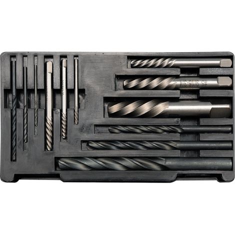 Extractores para tornillos rotos y brocas HSS para metal, juego de 12 piezas. YT-0591 yato (1/5)