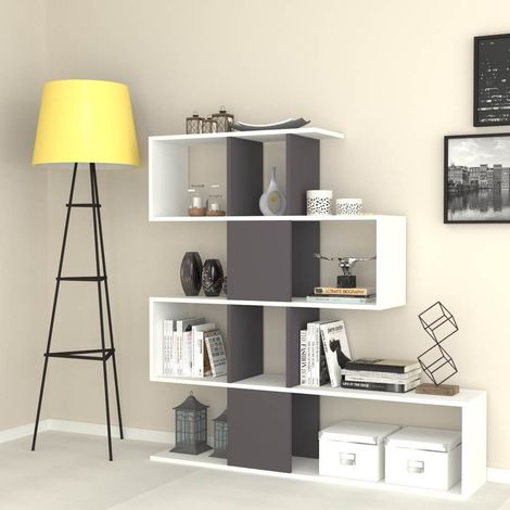 Libreria bifacciale Aktif 145x145x29 cm. colore bianco ghisa (1/6)