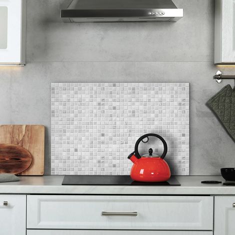 Credence Pour Cuisine en Aluminium Protection pour Plaques de Cuisson et mur lavable et facile à Monter Plaque anti-éclaboussures en Métal (1/5)