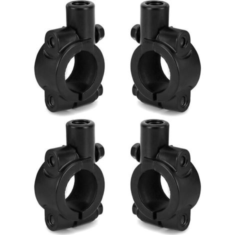 22 mm (7/8") Motorrad-Spiegeladapter – 4-teiliges Aluminium-Set, kompatibel mit 10-mm-Lenkern, für Motorräder, Mountainbikes, ATVs und Dirtbikes