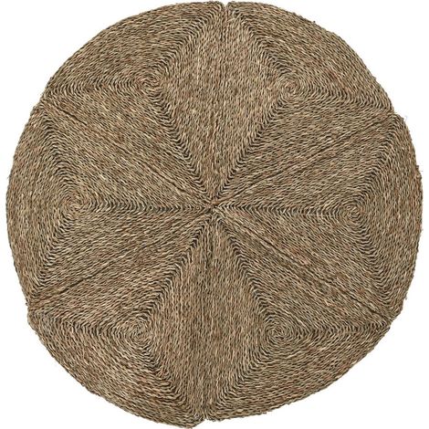 Tapis moderne en herbe de mer pour intérieur zen - Naturel en herbe de mer tressée (1/4)