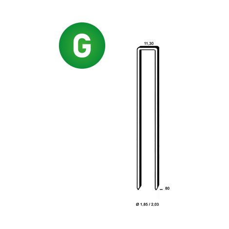 Agrafes Q-80 galva résinées