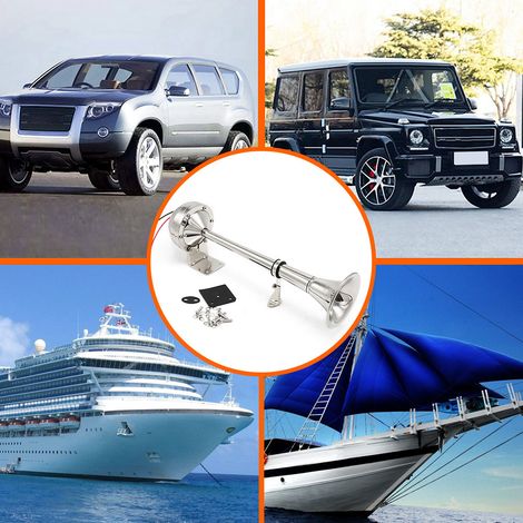 Klaxon de trompette simple 12V, bateau marin, Air électrique 125dB pour voiture et camion (1/5)