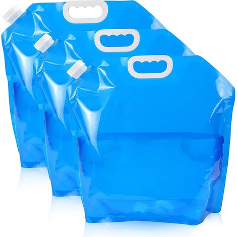 Réservoir d eau pliable dix litres pour camping et randonnée contenant réutilisable pour boisson et barbecue (1/5)