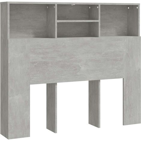 vidaXL Kopfteil Grau Beton 120x19x103,5 cm