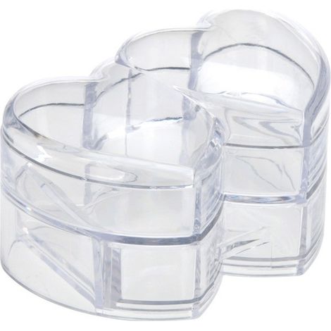 Schmuckkästchen Doppelherz Motiv Schmuck Organizer Schmuckkasten Herz Optik (1/2)