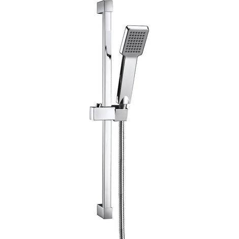 Orbit Square Shower Slide Rail Kit with Paddle Handset - Chrome (1/2)