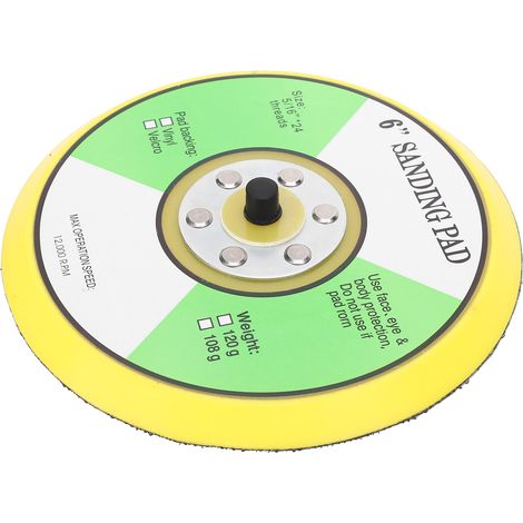 Ortviai Disque de ponçage rond 150 mm en ABS léger pour meuleuse à une main – idéal pour chant et surface (1/5)