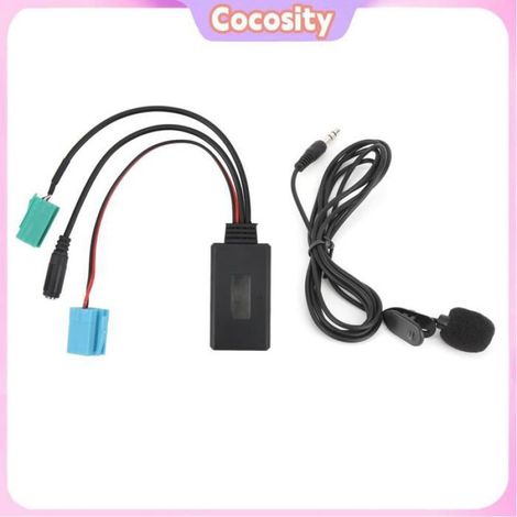 Câble Audio 6 Broches, Adaptateur AUX IN Stéréo de Voiture avec Microphone pour Clio Espace Megane (1/4)
