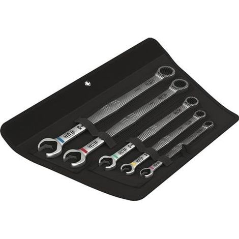Juego de llaves de carraca con boca y anillo 6007 Joker 5 Set 1 5 piezas SW 8-19mm WERA (1/5)