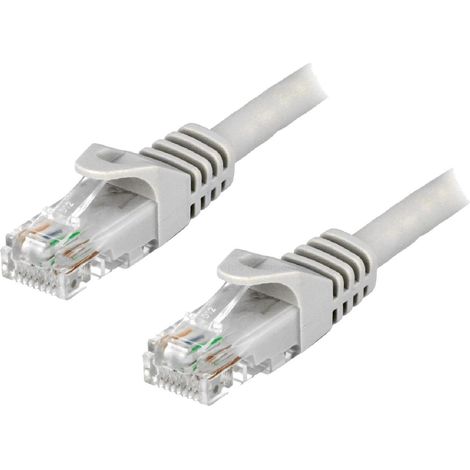 Cable reseau RJ45 male U-UTP Cat.6 gris - 20m