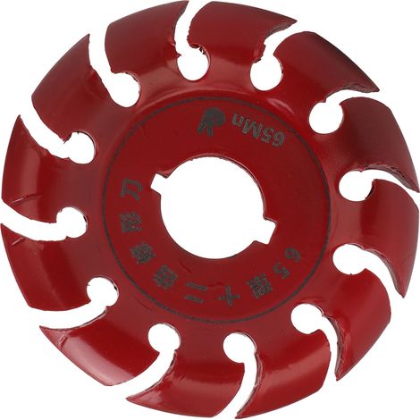 Disque de ponçage acier inoxydable 12 dents pour meuleuse, sculpture bois caoutchouc rouge, embout de façonnage pour meuleuse d'angle (1/5)