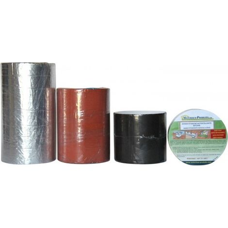 Bande d'étanchéité Toiture BITUME autocollante à froid - 10 m x 15 cm Tuile - MATPRO
