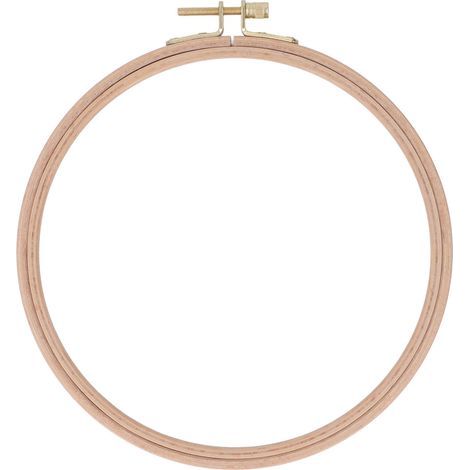Cadre de Broderie en Bois Diamètre 18cm - Cercle à Point de Croix, Forte Adhérence et Couleurs Résistantes pour DIY Couture et Broderie (1/5)