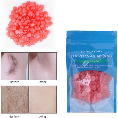 Cire dépilatoire en perles de cire chaude pour le corps et les jambes, 50 g, à la fraise (1/5)