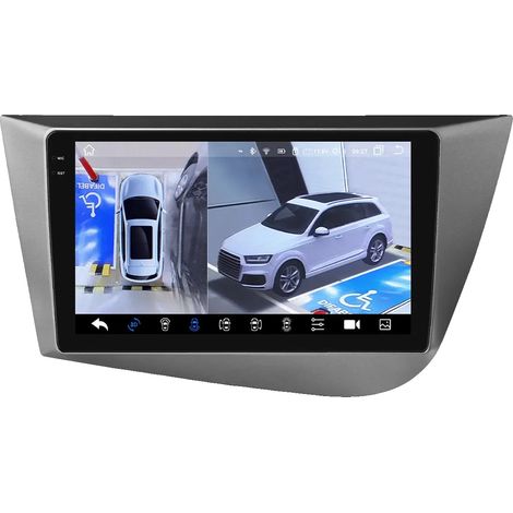 CarPlay, pantalla de 9", funciones multimedia avanzadas, compatible con Seat León 1P1 2005-2012, cámara 360 QS8PNC (1/2)