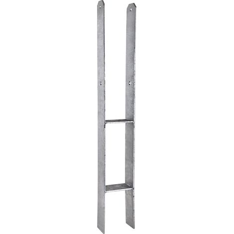 Pfostenträger Pfostenanker H-Anker 101x800x60x5mm feuerverzinkt Pfosten Zaunpfosten (1/5)
