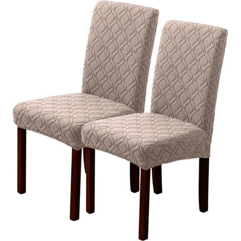 Housses de chaises de cuisine et de salle à manger, housses amovibles et lavables (lot de 2), style 4 (1/5)