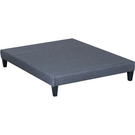 OLYMPE LITERIE  Sommier en bois TAPISSIER KIT 140x200 cm  Coloris Gris ciment  Livré en kit
