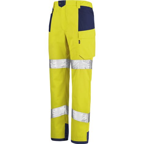 PANTALÓN RETINA AMARILLO FLUOR / AZUL MARINO M - FR(44-46)