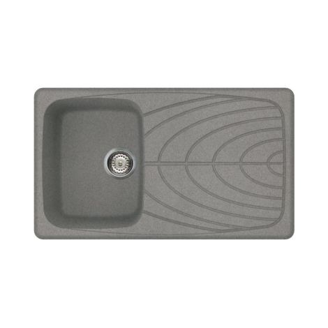 Lavello Elleci Incasso 1 vasca 86x50 Master 400 Metaltek Grigio Titanium LMM40073 (1/3)
