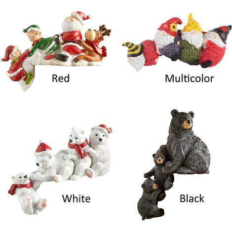 Ornement de Noël lumineux en résine, décorations de Noël, cadeaux pour vitrine d'hôtel (1/5)