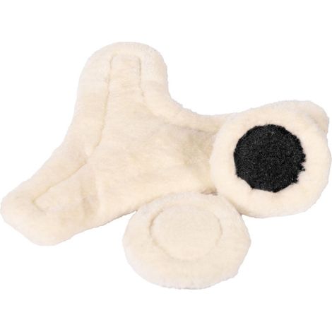 taglia unica, naturale: Set 3 imbottiture in agnello sintetico per pettorale inglese HKM13622