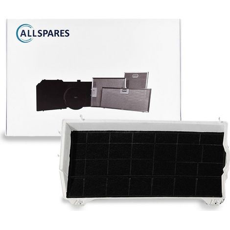 Filtro de carbón AllSpares para campanas extractoras compatibles con Bosch 00460736/460736 / DHZ1100 / Siemens LZ11000 y Neff Z5110X3 (430x270x42mm)