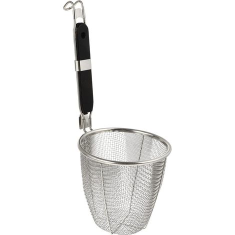 Cesta de acero inoxidable para fideos - Malla tipo araña, perfecta para empanadillas y fideos, ideal para cocinar y escurrir. (1/5)