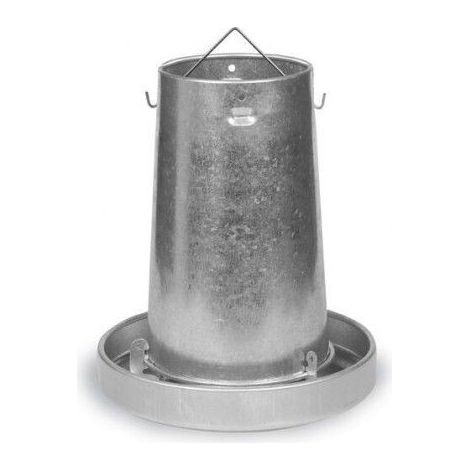 Poulailler Direct – Mangeoire poule galvanisé 10kg – Résistante aux intempéries – Conçue pour basse-cour – Facile à remplir et à nettoyer