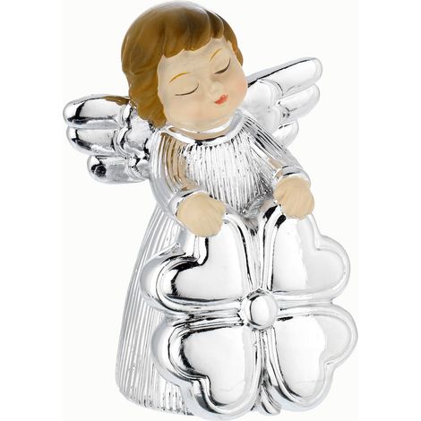 Statuetta di angelo, in argento, con cuore decorativo, ideale come regalo Dimensioni: H 8 cm Codice articolo: BG2155-07 (1/2)