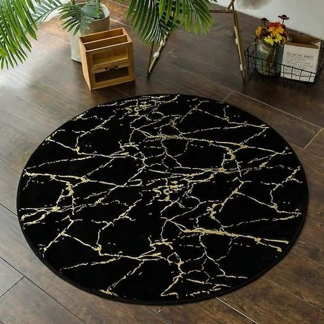 Tapis de sol en fausse fourrure noire, coussin moelleux imitation lapin, housse de canapé et coussin de fenêtre, décor salon et chambre, couverture douillette (1/2)