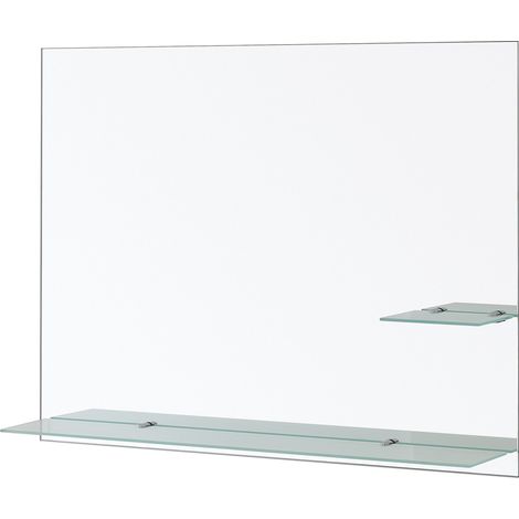 Specchio rettangolare con mensole 80x60 lxh 80x60 cm