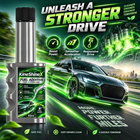 KineShineX Kraftstoffadditiv: Kraftstoffsystemreiniger, Benzinadditiv, Kraftstoffeinspritzdüsenreiniger, Motorreiniger (1/5)